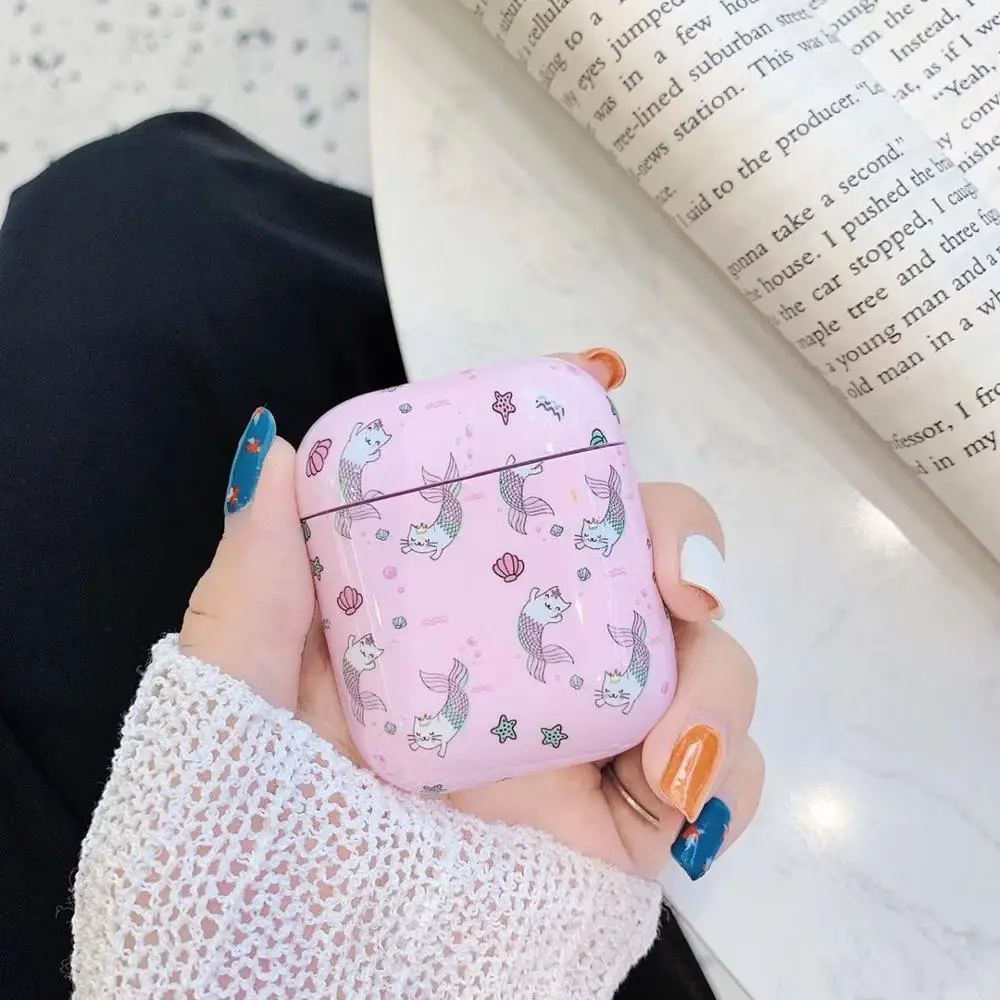 11 Роскошный чехол с цветочным рисунком для оригинального Apple Airpods 2, чехол из жесткого поликарбоната для Airpods, защитный чехол для зарядки, чехол для Air pods 1 2 - Цвет: 11