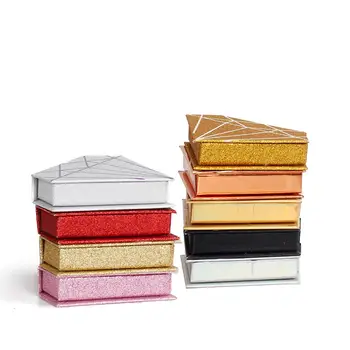 

NEW 24mm False Eyelashes Packaging Box Lash Boxes Custom Your Logo Fake 3d Mink Lashes Glitter Case Empty Makeup Eyelash Storage