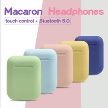 Беспроводные bluetooth 5,0 наушники Macaron наушники 12 tws стерео зарядка bluetooth гарнитура handsfree Беспроводные наушники с Чехол