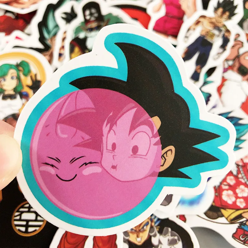 50Pcs/lot Anime Dragon Ball Stickers Super Saiyan Goku Stickers Decal For Snowboard Luggage Car Fridge Laptop Sticker