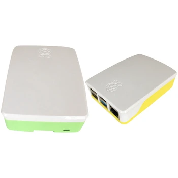 

2x for Raspberry Pi 4 Model B ABS Case Green and White/Yellow and White Shell Box Enclosure for Raspberry Pi 4