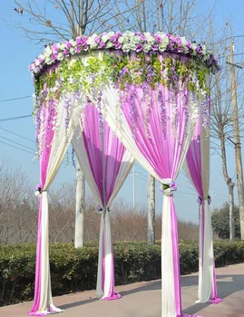 

Custom Made 2m * 3m Sequins Beads celling Fabric Satin wedding Drape Curtain Dome Princess Queen Canopy Party Stage decoration