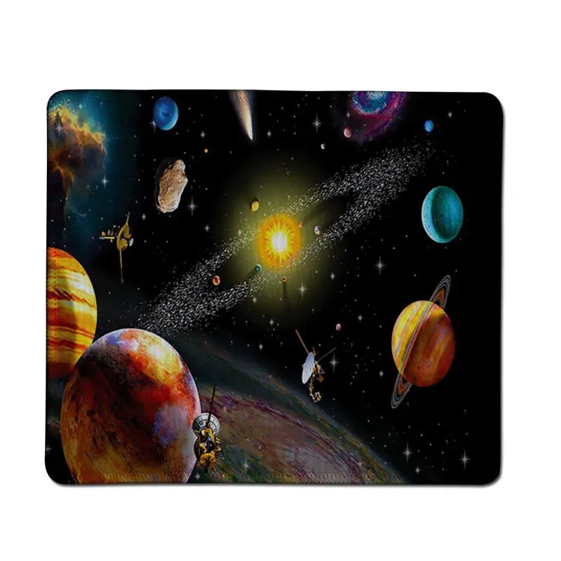 Lock Edge18x22cm Простой дизайн, солнечная система, клавишный коврик, резиновый игровой коврик для мыши, Настольный коврик, резиновый компьютерный игровой коврик - Цвет: Lock Edge18x22cm