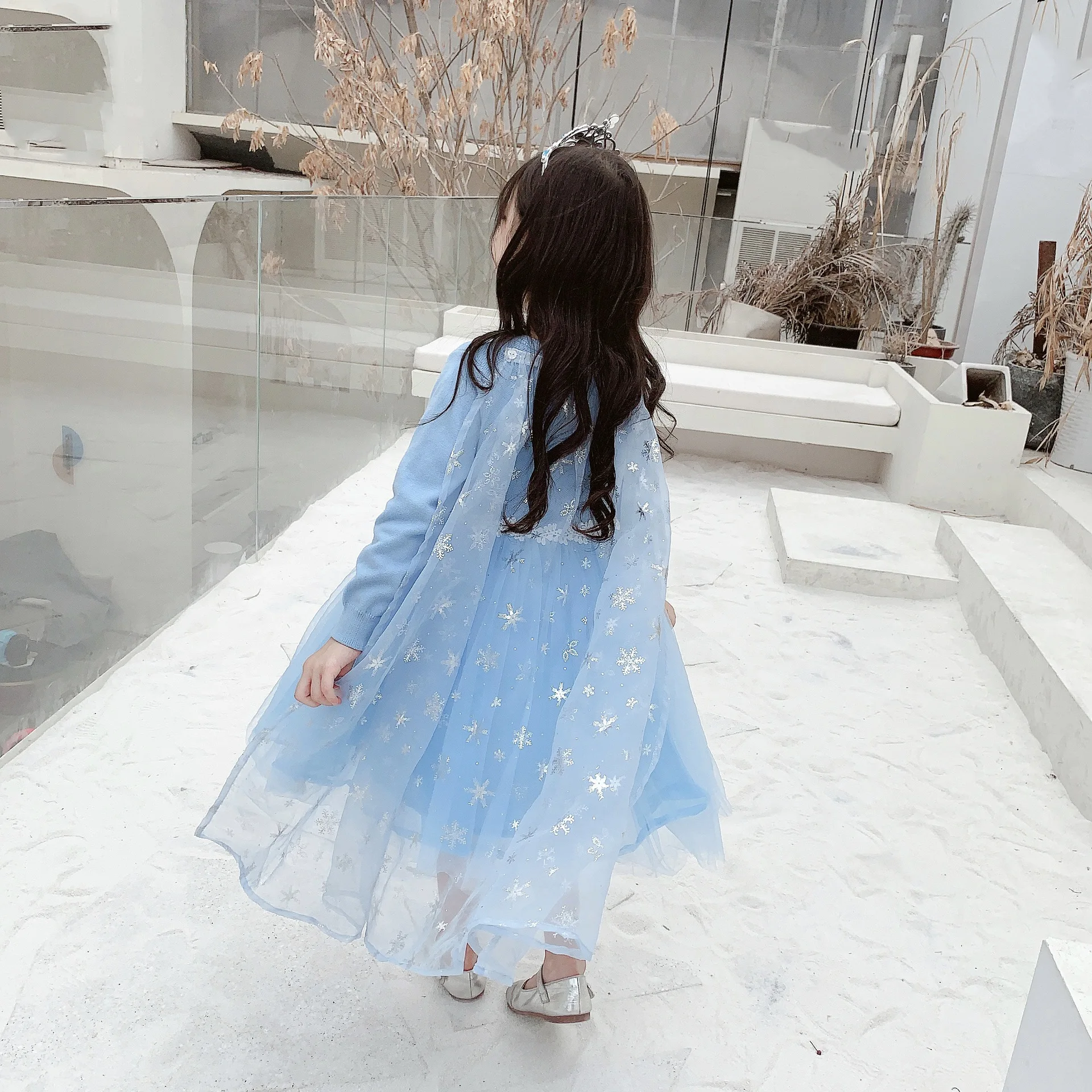 Autumn Winter Girls Long Sleeve Knitting Dress Baby Princess Dress Sweet lovely girl Lace Christmas Dress