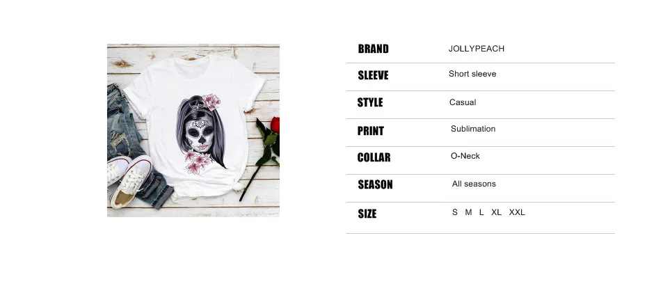 Мексиканский День мертвых calavera сахарный череп забавная футболка женская летняя новая белая Повседневная Милая кавайная футболка femme
