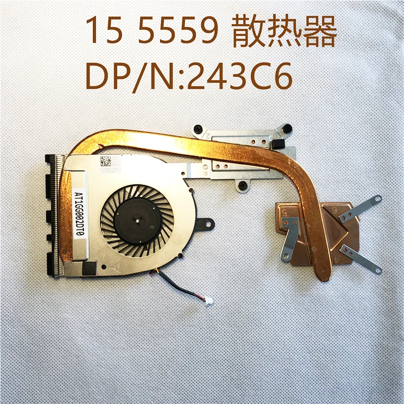 Для Dell 15 5559 радиатора Вентилятор cooler AT1GG002DT0 243C6 0243C6 cn-0243C6