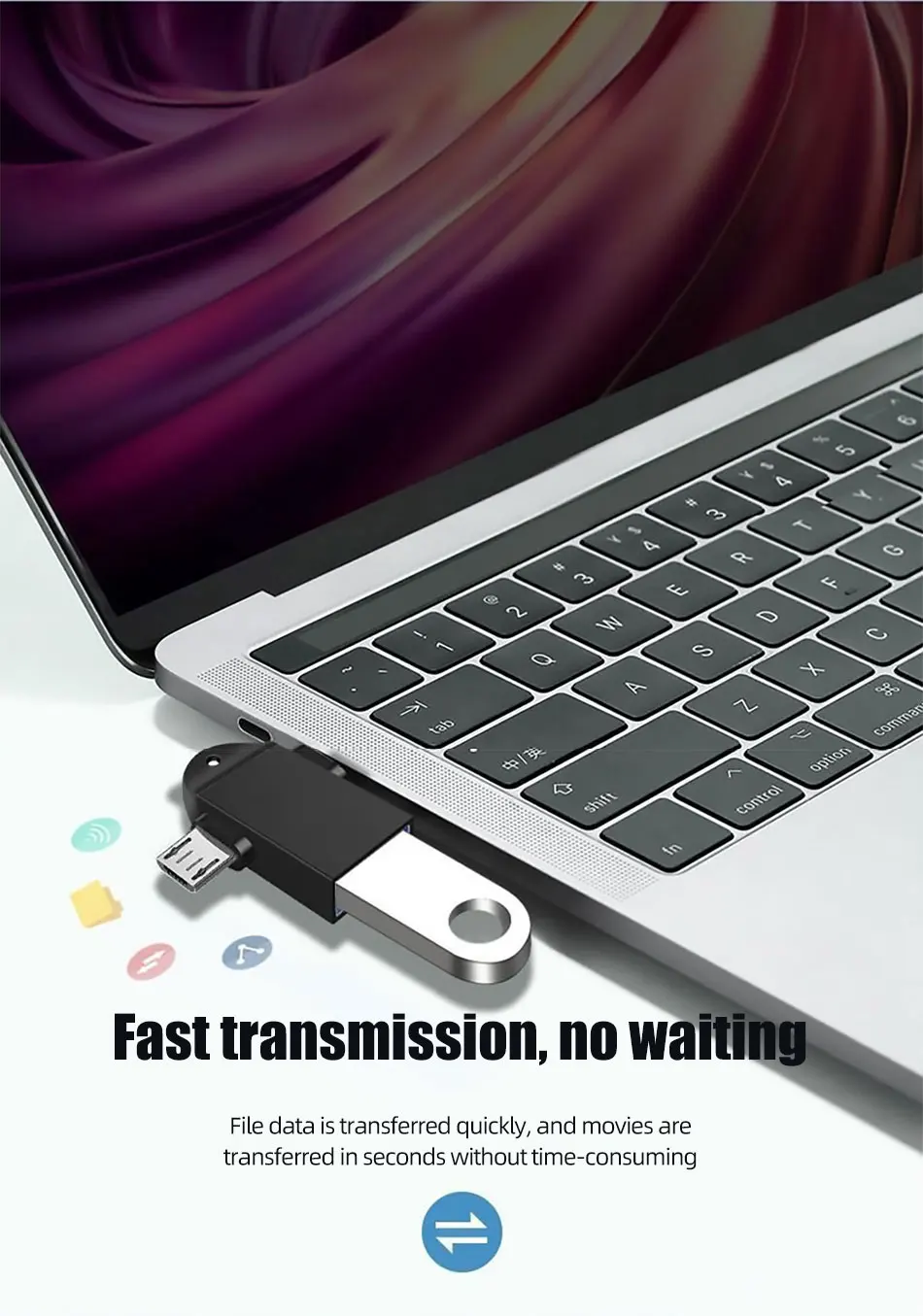 ihuigol 2in1 Type-C OTG Phone Adapter Micro USB Male To USB 3.0 Female Connector For Macbook Pro Xiaomi mi 9 Samsung S10 Adapter (4)