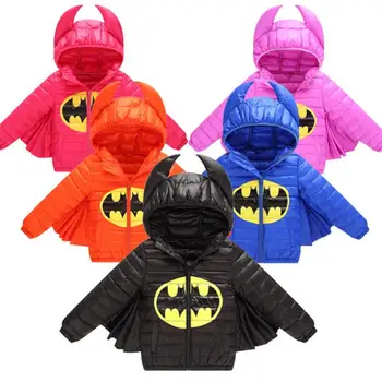 

2019 Baby Boys Girl Autumn And Winter Warm Down Batman Outerwear Coat Christmas Children Kids Clothes Halloween 2-7y Reima