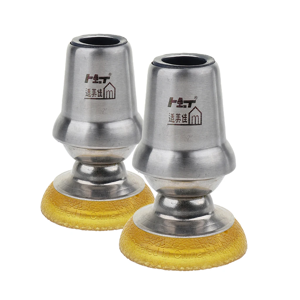 2pcs 360 Degree Rotation Non Slip Universal Heavy Duty Stainless Steel Rubber Skid Cane Pad Crutches Tips 7/8 inch, 22mm