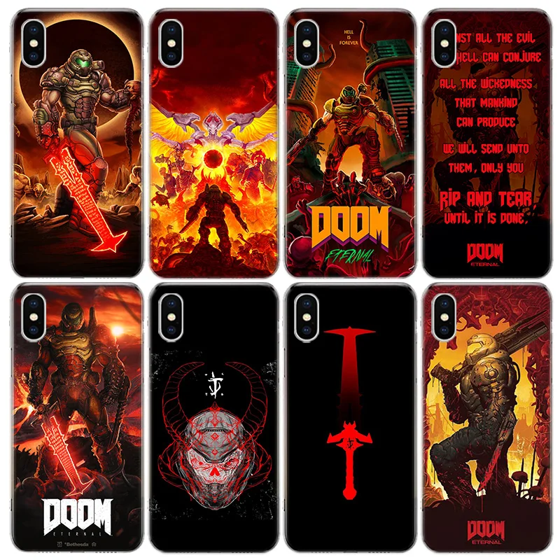HOT GAME DOOM ETERNAL Phone Case For Apple Iphone 13 Pro Max 11 12 Mini SE 2020 X XS XR 8 7 Plus 6 6S 5 5S Cover Shell Coque