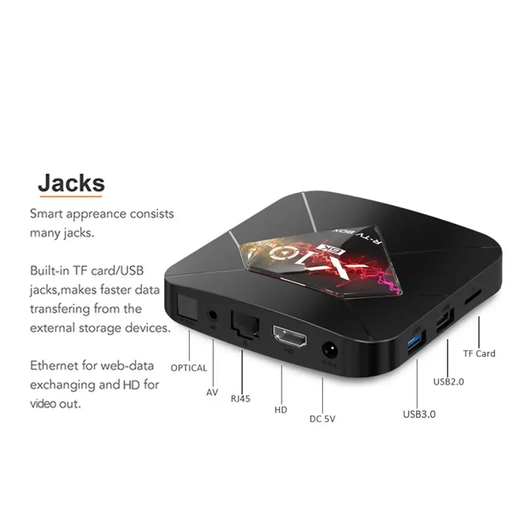 4+ 32 Гб 4+ 64 ГБ для Android 9,0 os tv Box Lot lcd X10 PLUS Smart tv Box Android9.0 WiFi 6K Quad основной игрок+ клавиатура tv Box r60