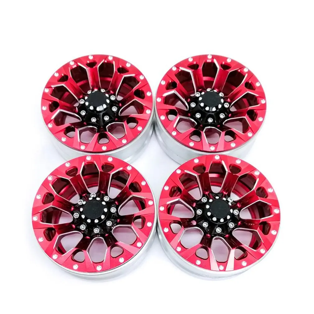 4 шт. 1,9 дюймов RC Рок Гусеничный сплав обод колеса Beadlock для 1:10 Axial SCX10 90034 90035 90044 D90 4WD Traxxas TRX-4 RC части автомобиля - Цвет: pink