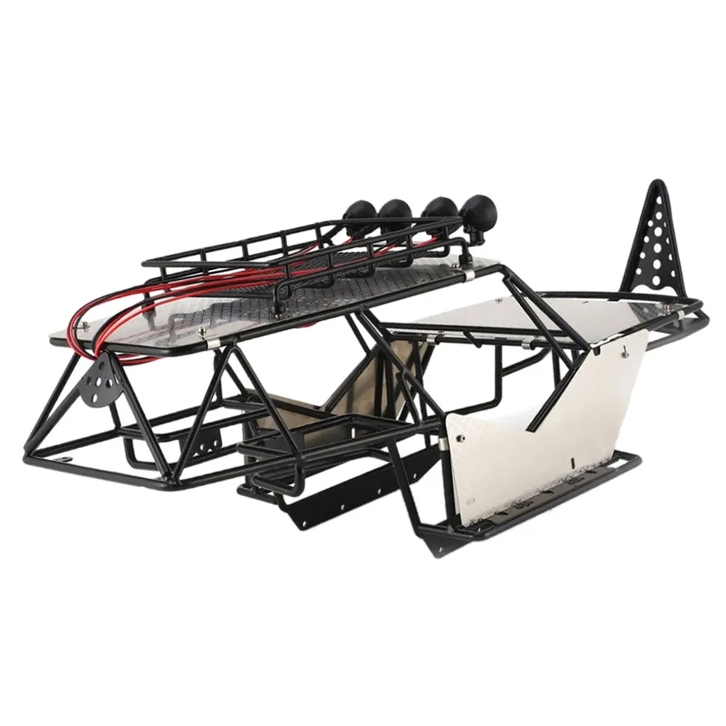 

1:10 Scale RC Axial Wraith Metal Roll Cage Frame Body with Roof Rack and Metal Sheets, 440mm