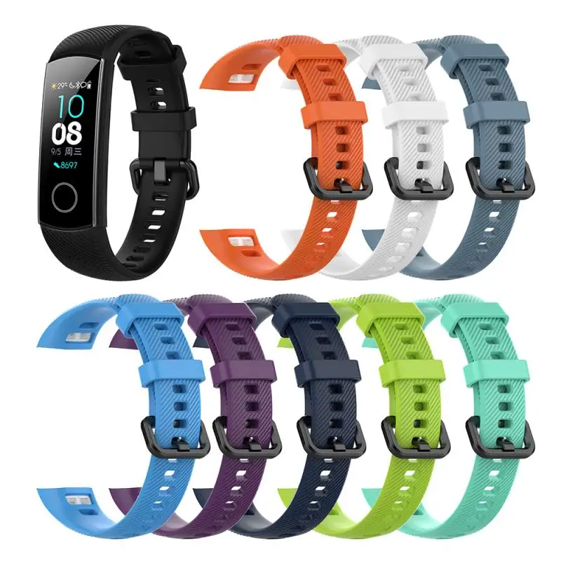 Регулируемый силиконовый ремешок для Huawei Honor Band 5 портативная Водонепроницаемая