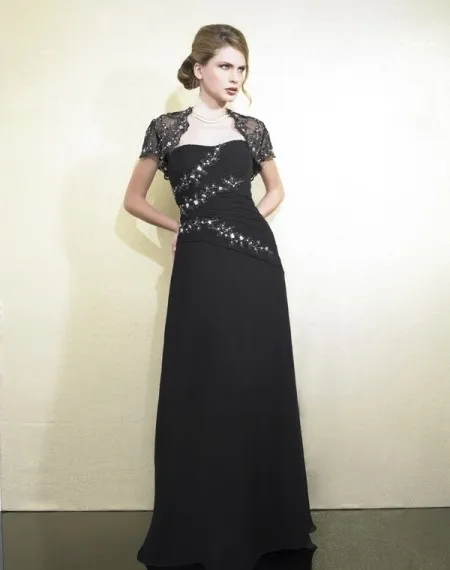 

2018 new design vestidos de festa crystal beaded long party evening elegant formal gowns Mother of the Bride Dresses with jacket