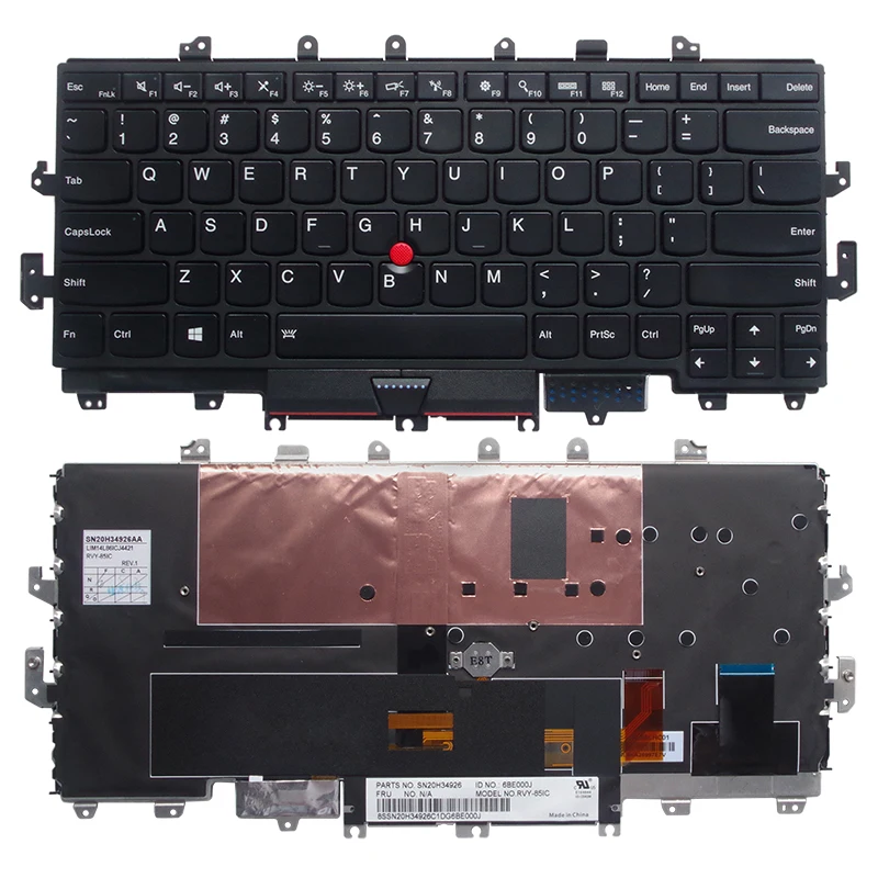 Teclado Retroiluminado para Lenovo Eua ar po sp x1 Carbon 2ª 3ª 4ª 5ª 6ª 7ª 8ª 9ª Geração Nano x1 Yoga Extreme T13s Gen8 Nx1c Hélice - Imagem 3