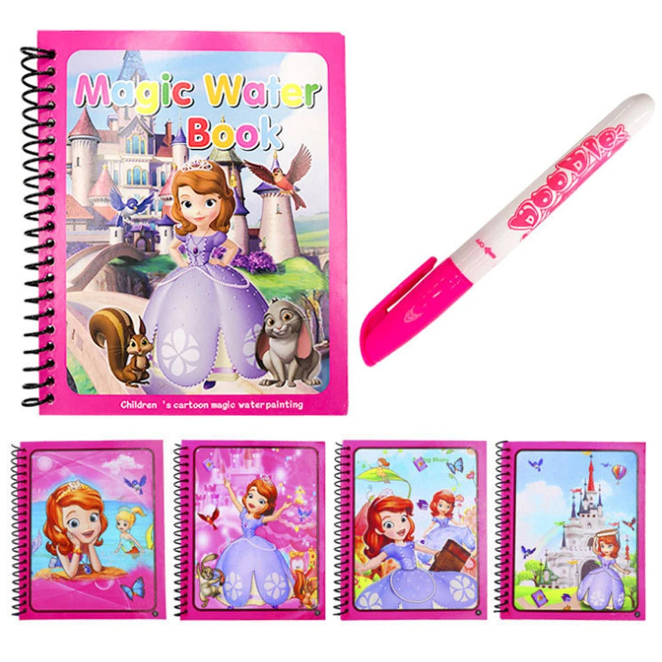 

Montessori Coloring Book Doodle Magic Pen Painting Drawing Board For Kids Toys Baby Early Educational Magic Water Drawing Book