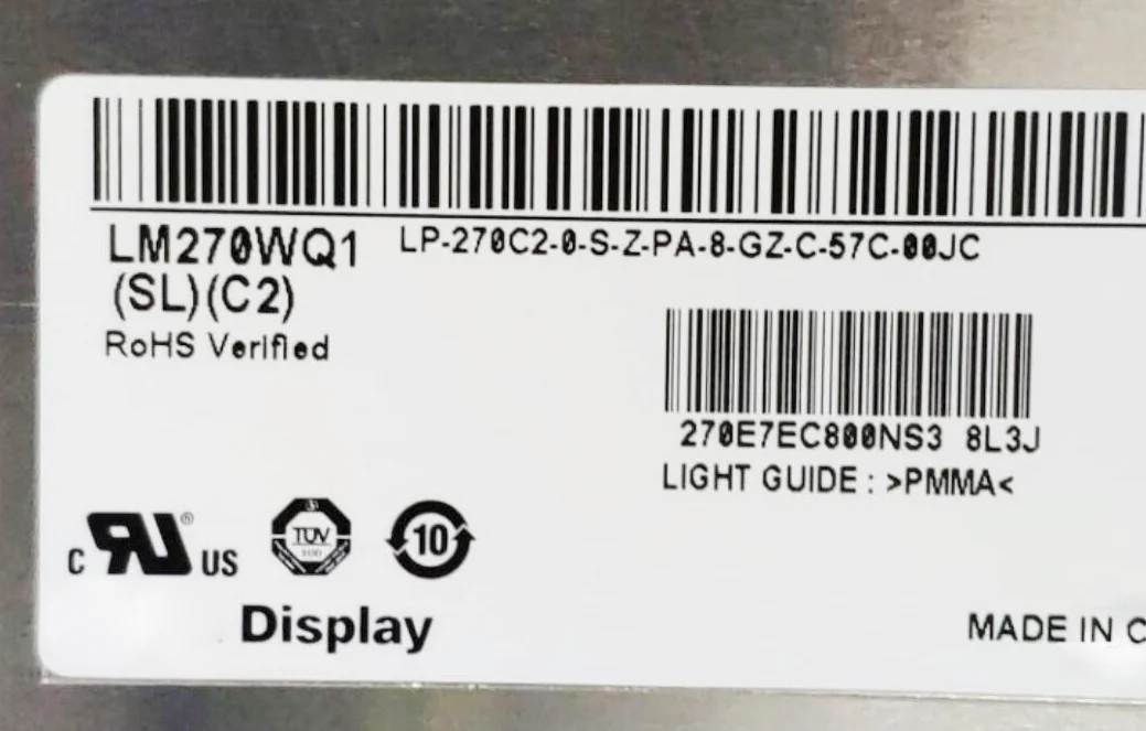ЖК-экран 2560(RGB)× 1440 Quad-HD LM270WQ1-SLC2 LM270WQ1 SLC2 (SL)(C2) для LG | Компьютеры и офис