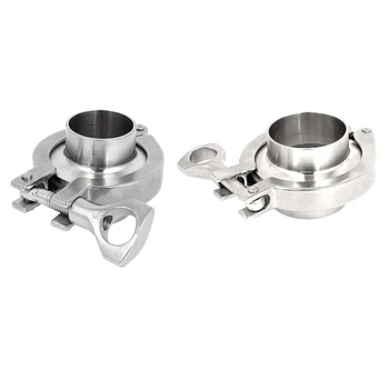 

1.77-inch Tri Clamp 304 Stainless Steel Sanitary Pipe Ferrules Gasket Set