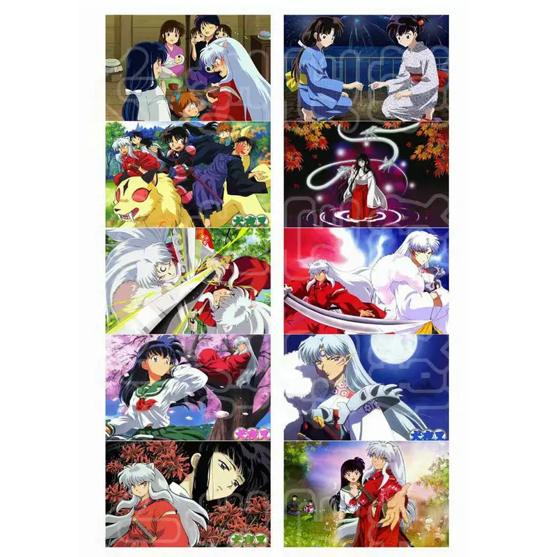 Inuyasha Sticker 100pcs Different Style Anime Stickers Bus ID Waterproof Card Stikers Classic Toys