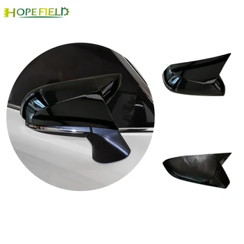 

Black Side View mirror sticker For Toyota Camry 2019 For Avalon for C-HR 2018 Rearview Mirror trim horn shaped cover car styling