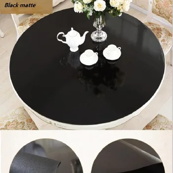 

Table coffee table pads colored plastic pvc crystal plate nordic waterproof oil-proof disposable Round surface manteles