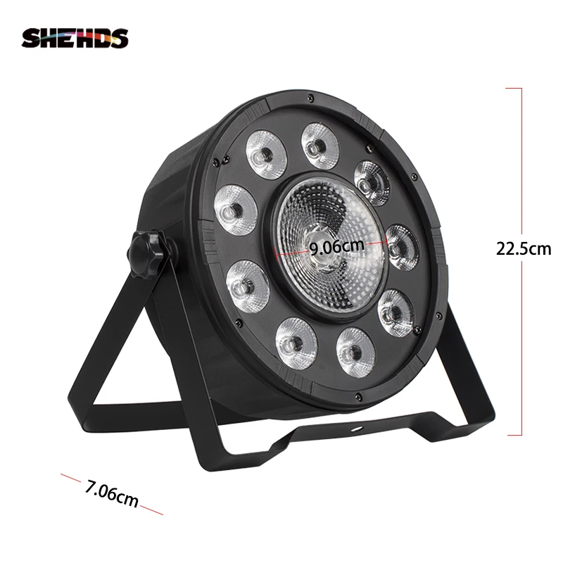 4 шт. SHEHDS LED Flat Par 9x10W + 30W RGB Light ing 3 в 1 Светодиодный светильник DMX512 Диско s