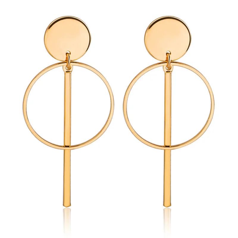 

Korean Temperament Personality Simple Hollow Tassel Earrings Long Ear Jewelry Exaggerated Large Female Gift