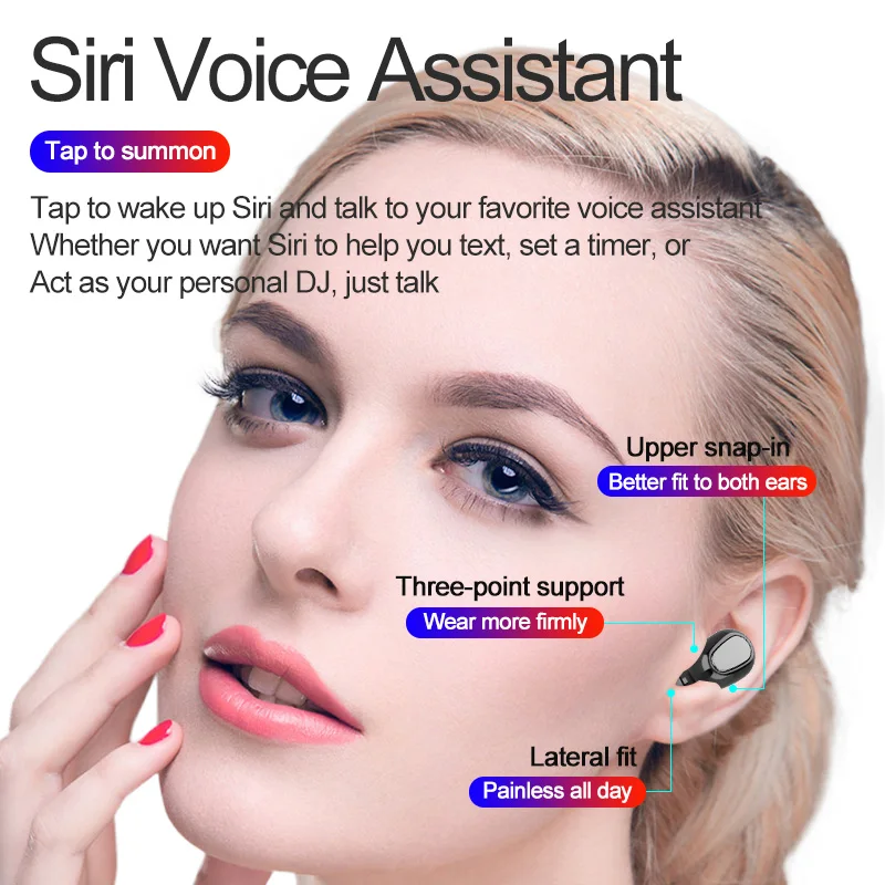 TWS Headphone Bluetooth Earphone HIFI Sounds Wireless Headphones Handsfree Headset Stereo Gaming Headphones For iPhone Samsung