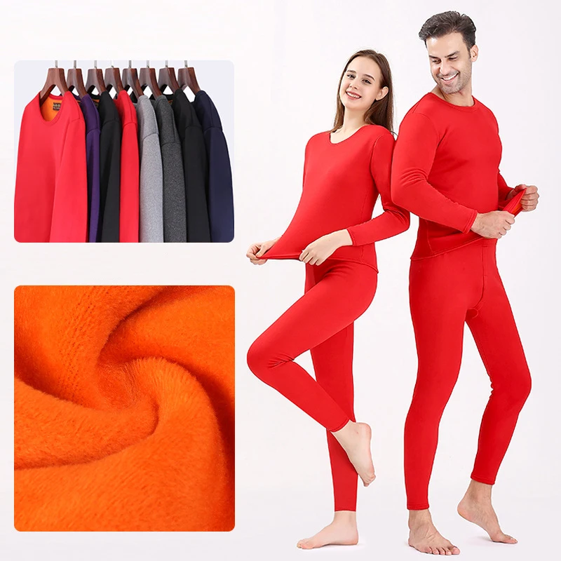 Winter Thermal Underwear Women Men Long Johns Fleece Thick Warm Lingerie For Women Thermal Clothing Warm Pants Thermo Underwear