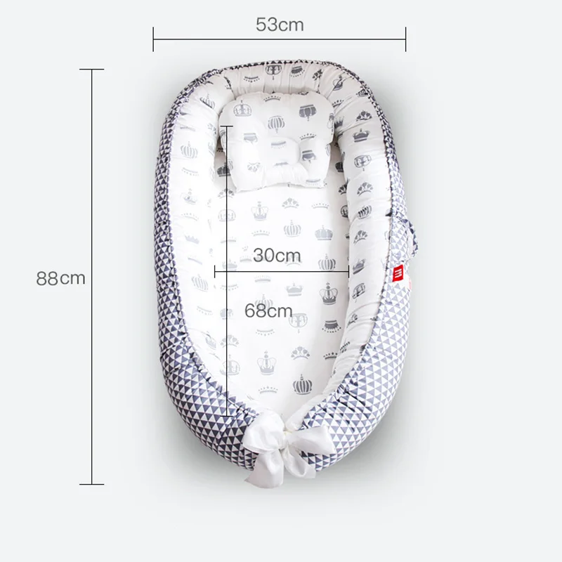 Multifunction Baby Nest Bed Newborn Bionic Bed Crib Cot BB Sleeping Artifact Bed Travel Bed with Bumper Portable Baby Sleep Bed