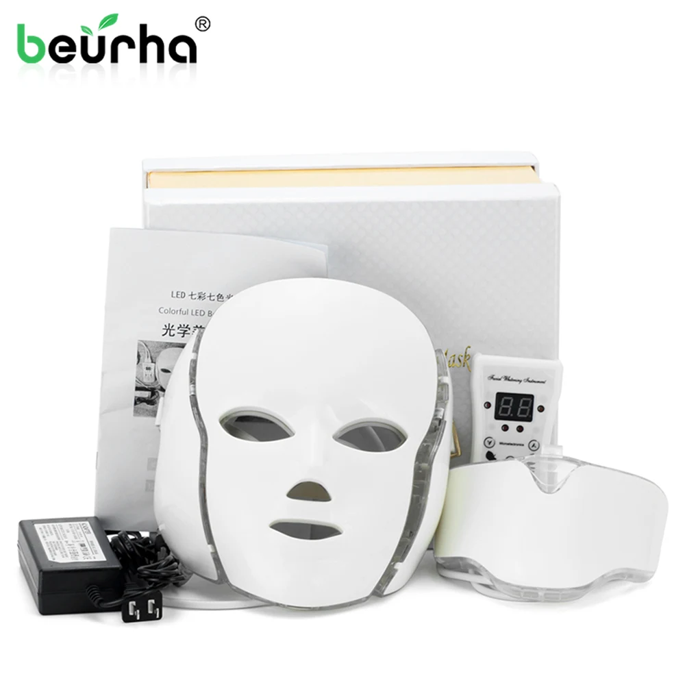 7 farben Led Photon Therapie Gesichts Maske mit Neck Gesicht Bleaching Haut Verjüngung Anti Falten Akne Gesicht Spa Schönheit Maschine 7 farben Led Photon Therapie Gesichts Maske mit Neck Gesicht Bleaching Haut Verjüngung Anti Falten Akne Gesicht Spa Schönheit Maschine
