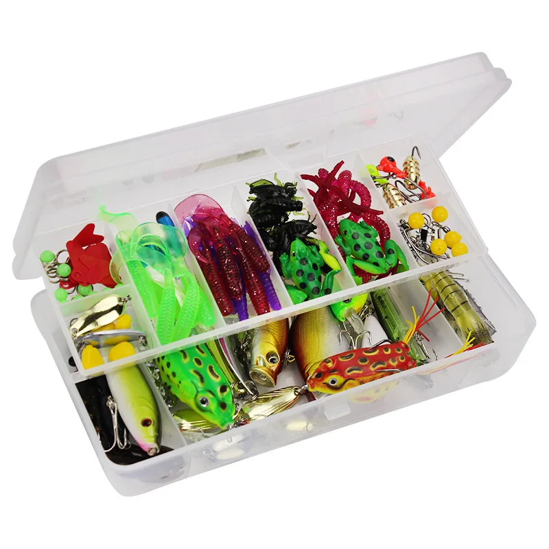141 шт., рыболовные приманки, многофункциональная приманка, topwater whopper plopper jig metal minnow, воблер, Спиннер, vib