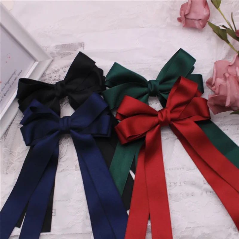 

2020 New Korean Hairpin Ins Simple Wild Super Fairy Pure Color Bow Hairpin Hair Accessories
