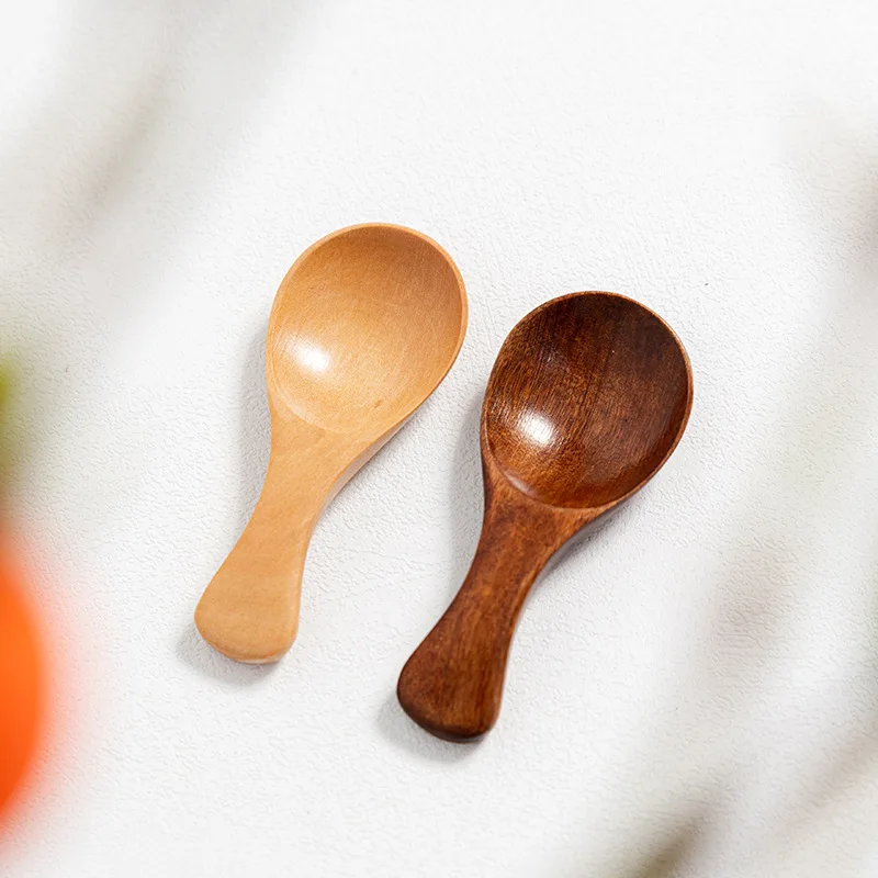 Salt Sugar Coffee Spoon Kitchen Cooking Gadgets Tool 3 PCS Wooden Small Scoop Mini Wood Spoons Brawdress Wooden Spoon 