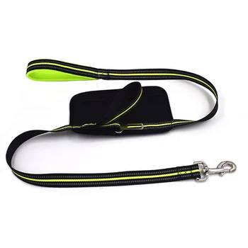 

2 in1 Dog Seat Belt and DogLeash Reflective Nylon Pet Dog Training Leash with Multifunctional handle bag dog walking leash