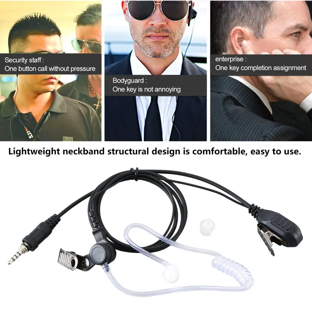 VX 7R For Walkie talkie Headset Throat Mic Vacuum Sound Transmission CS Headset Extendable Throat Microphone Mic Earpiece