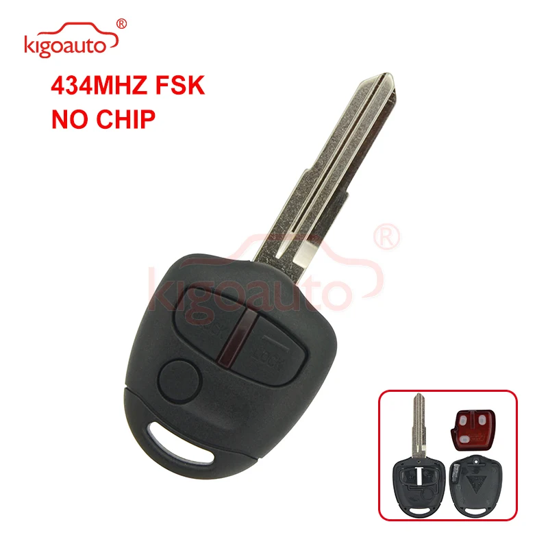 

Kigoauto Remote key for Mitsubishi Lancer MIT11R no chip 3 button 434Mhz