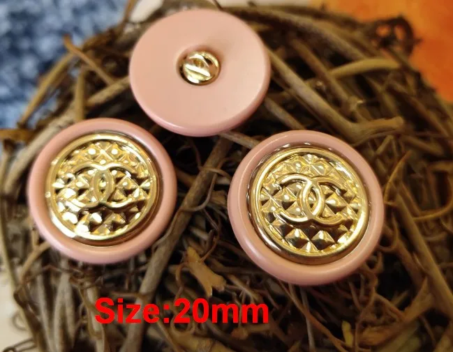 NO34 size 10 шт., новая модная Высококачественная куртка с золотым металлическим цветком пальто, рубашка хлопковое пальто на пуговицах, размер 23 мм - Цвет: NO34 size