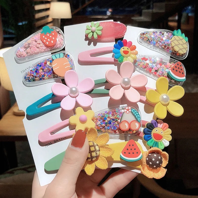 

5pcs/Set Cute Princess Fruit Hairpins Children Kids Hair Clips Pins Barrette Accessories for Women Girl Hairgrip Headwear