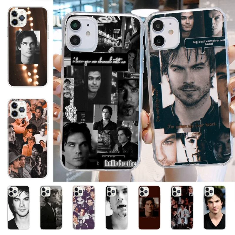 iphone 13 pro max wallet case The Vampire Diaries Damon Salvatore Phone Case for iphone 13 8 7 6 6S Plus X 5S SE 2020 XR 11 12 mini pro XS MAX iphone 13 pro max case leather