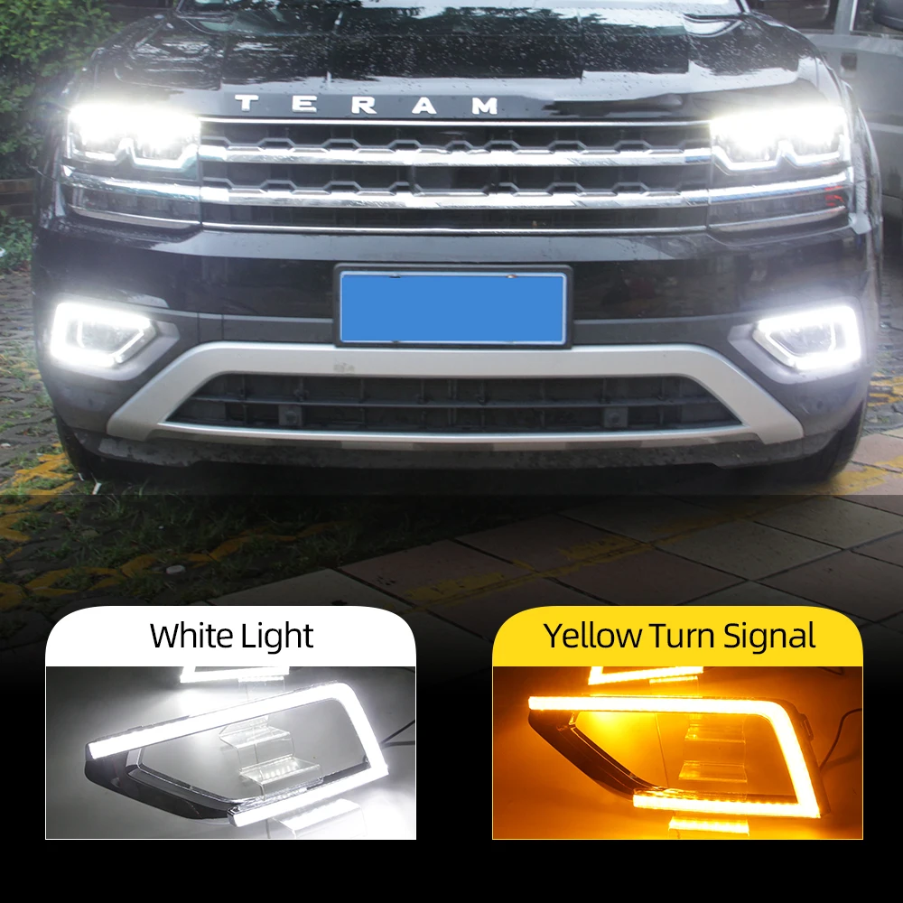 Автомобильная проблесковая 2 шт. светодиодный DRL Дневной светильник s для Volkswagen VW