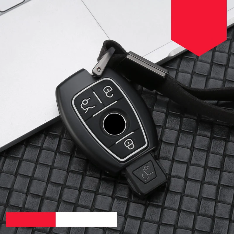Горячая Распродажа цинковый сплав+ силикагель чехол для ключей автомобиля для Mercedes Benz W203 W210 W211 W124 W202 W204 AMG C S E класс W213