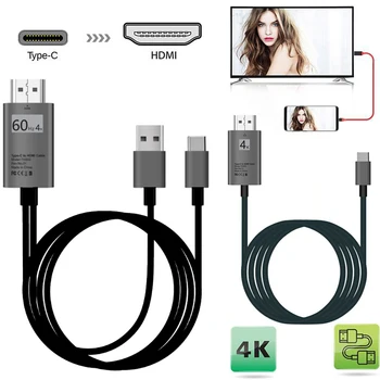 

USB 3.1 To HDMI 4K Adapter Type C TV HDMI Cable for MacBook for Samsung Galaxy S9/S8/Note 9 10 for Huawei P20 P30 USB-C Phone