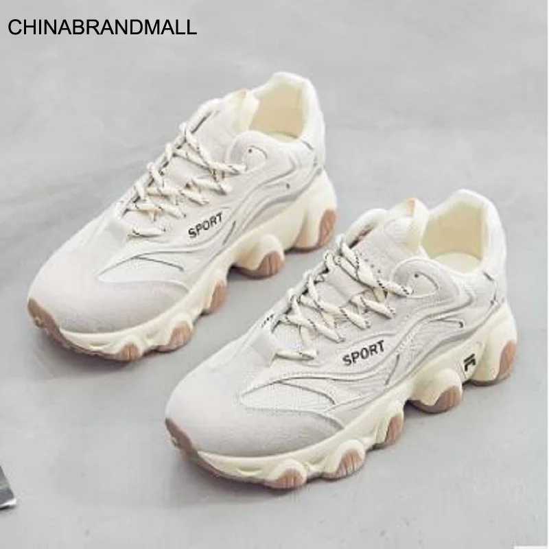 

2020 women's shoes spring and summer sports shoes new wild casual shoes mesh breathable thick bottom old dad shoes