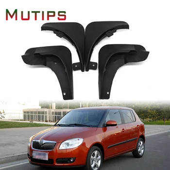 

Mutips car front rear mudguard splash guards accessories protector cover mud flaps For 2007 2008 2009 2010 Skoda Fabia Hatchback