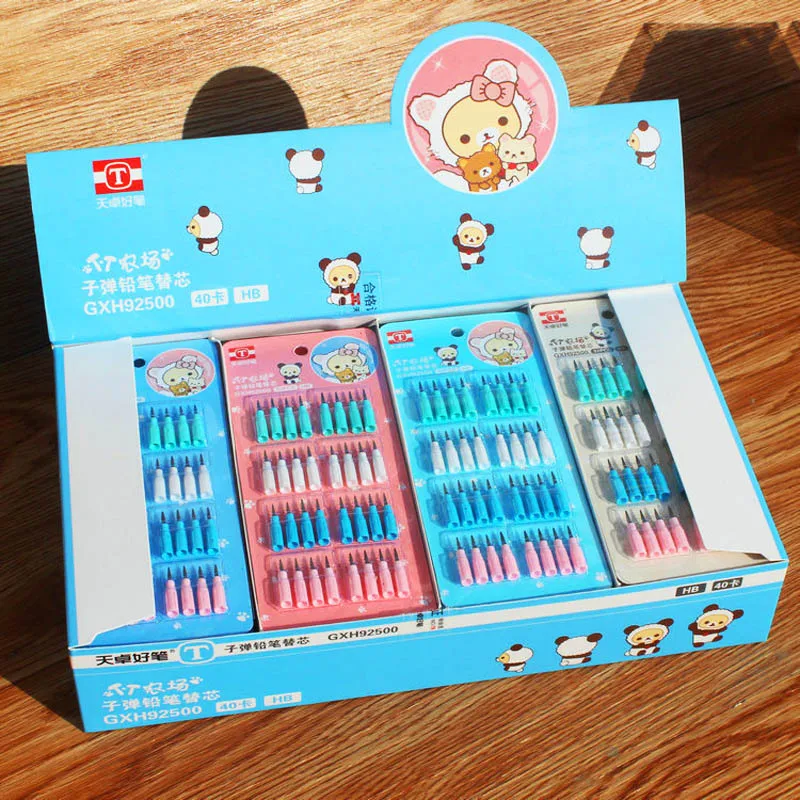 

32Pcs/Set Cute HB Pencil Refill Novelty 2mm Pencil Refills Kawaii Replaceable Pencil Refills School Office Supplies Stationery