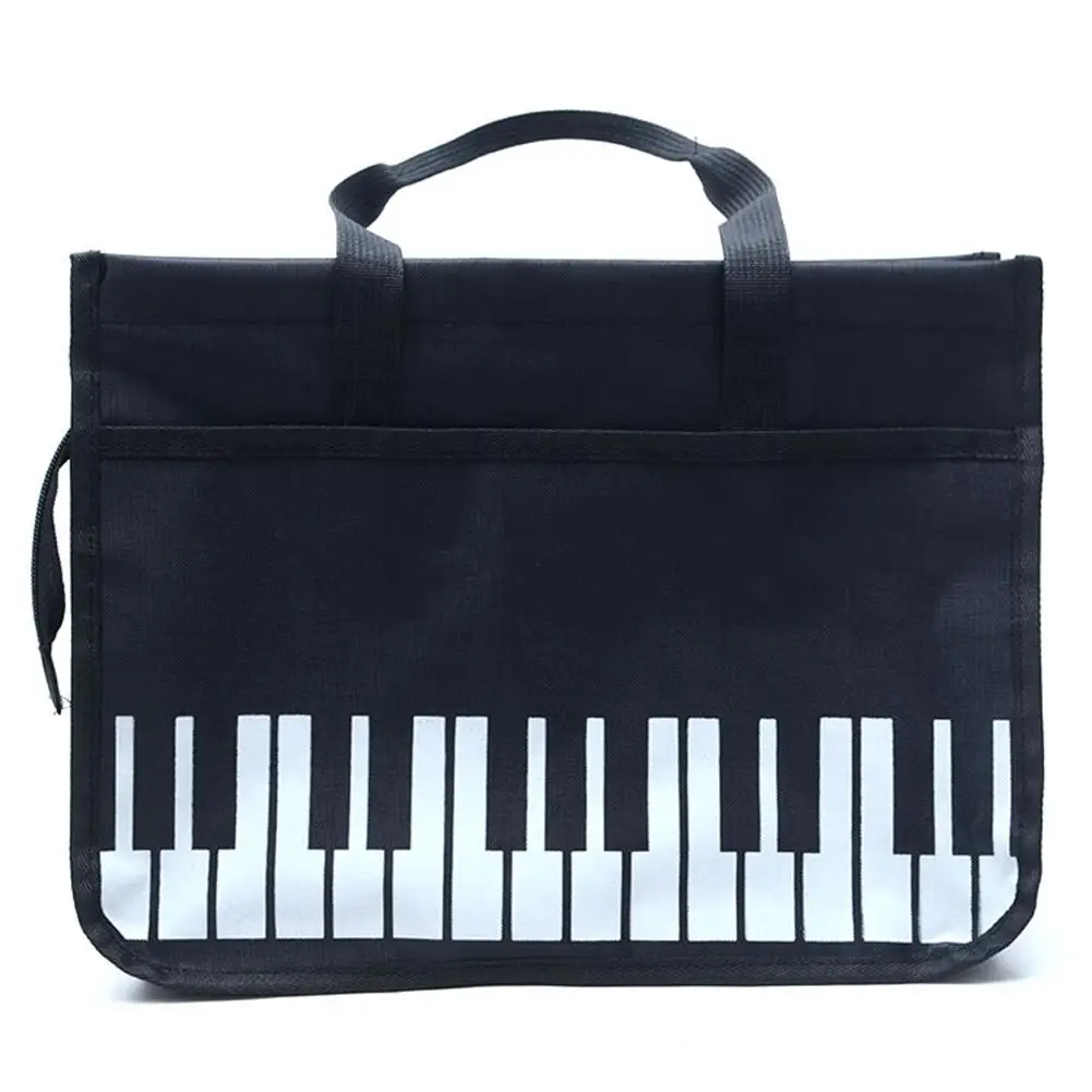 

Portable Waterproof Oxford Cloth Piano Keys Music Score Bag Keyboard Pattern Musical Bags Musical Instruments Bag Handbag