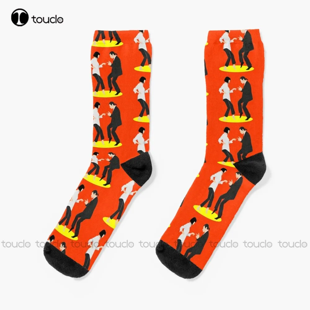 

Pulp Fiction | Dancing #4 Socks Mens Novelty Socks Thanksgiving Christmas New Year Gift Unisex Adult Teen Youth Socks Custom