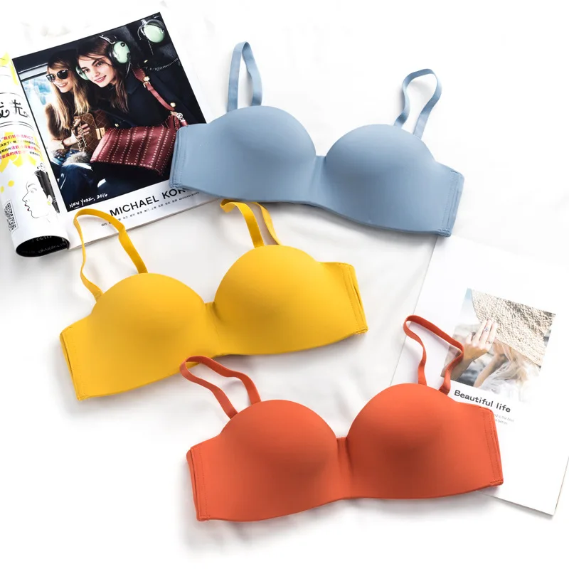 Roseheart New For Women Pink Orange Sexy Lingerie Wireless Bras